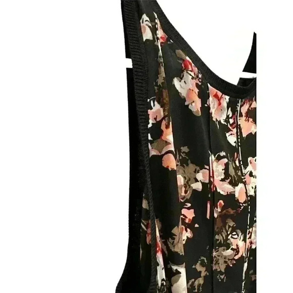 White House Black Market Women's Floral Woven Sweater Hi Low Tank Size M, EUC - Picture 5 of 7